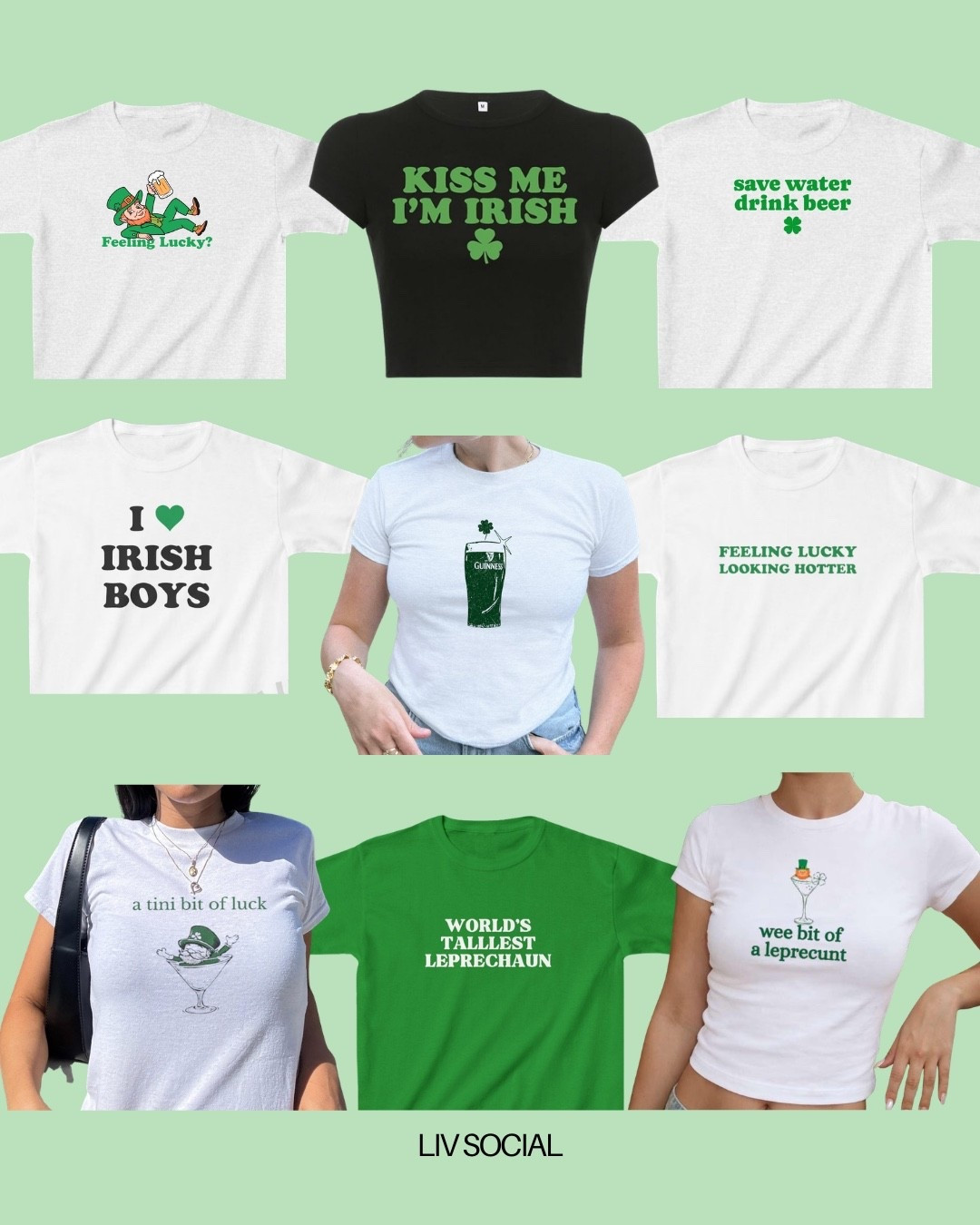 St Patrick’s Day Outfits / Green Baby Tees

#stpattysday #stpatricksday #greenoutfit #goingoutoutfit 

#LTKSeasonal