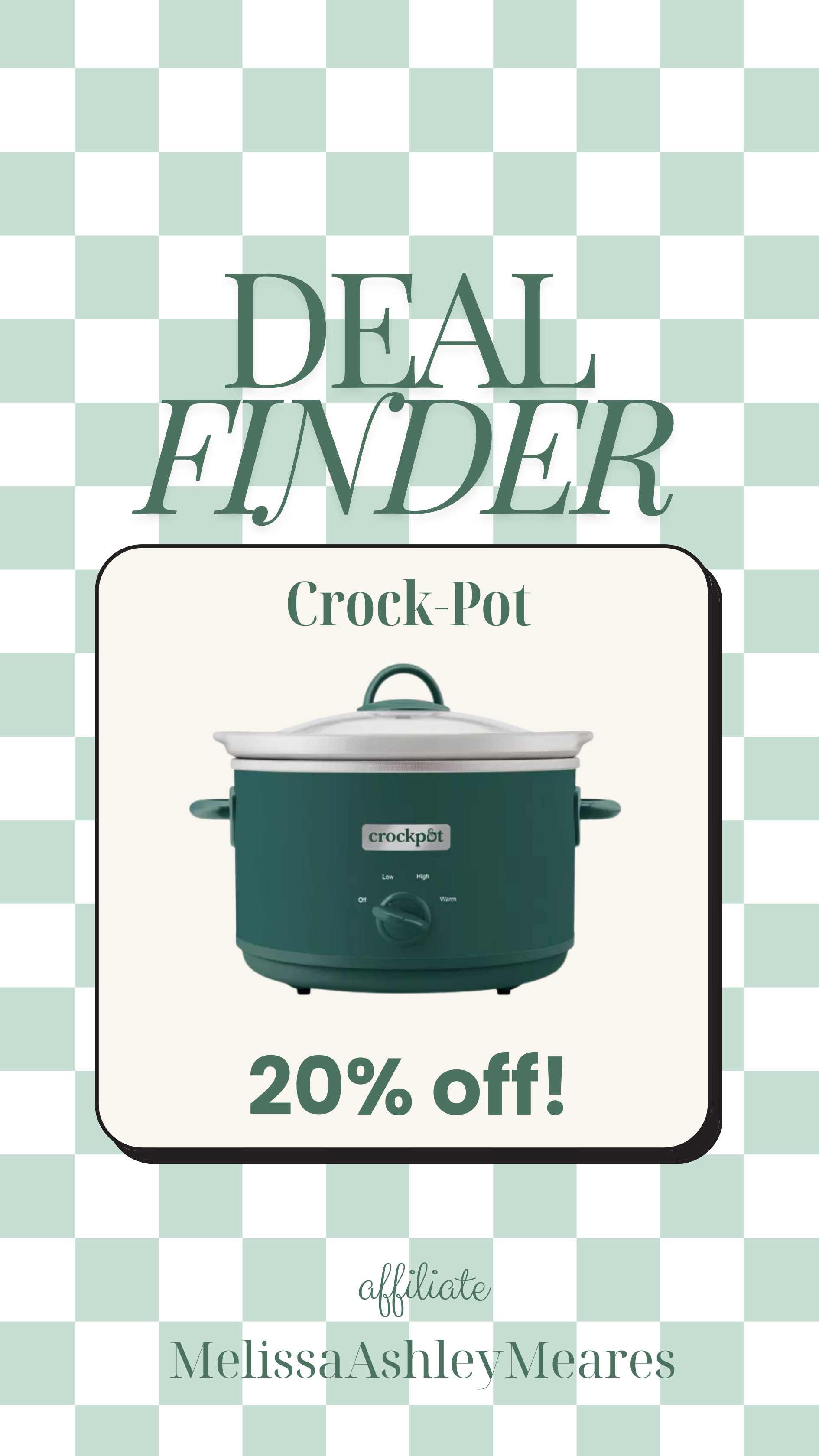 I found a good deal on an actual Crock-Pot (not some knock-off brand)!  And isn't that green color divine? 

 #LTKHome #LTKSaleAlert #LTKFindsUnder50