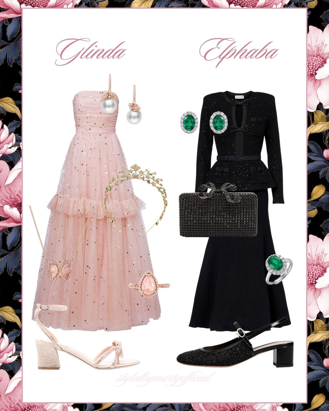 Glinda or Elphaba? - Pink goes good with green and with Christmas too💚💖❤️

✨ Selenichast products: use code marty31 31% off until 12/31

Glinda style, Glinda pink dress, Elphaba style, Glinda outfit, Christmas wicked, Christmas outfit, Christmas dress, Holiday style, holiday fashion, Christmas Day outfit, holiday party outfit, holiday party dress, feminine style, princess aesthetic, pink gown, ball gown, black dress, sequin black dress, black slingback pumps, emerald jewels, emerald ring, flower tiara 

#LTKHoliday #LTKootd #LTKSeasonal