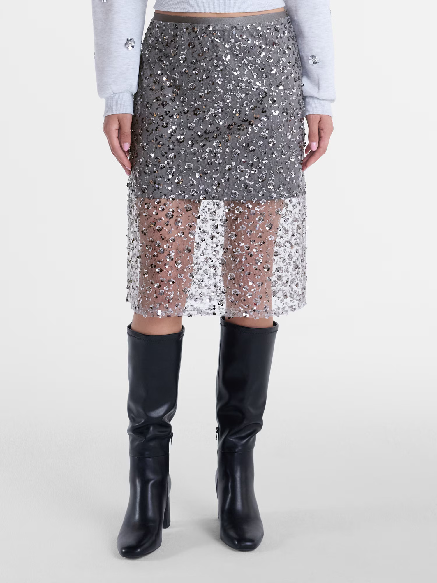 Madden NYC Women's Sequin Side Slit Skirt, Sizes XXS-XXL - Walmart.com | Walmart (US)