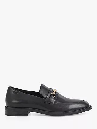 Vagabond Shoemakers Frances 2.0 Leather Snaffle Loafers, Black | John Lewis (UK)