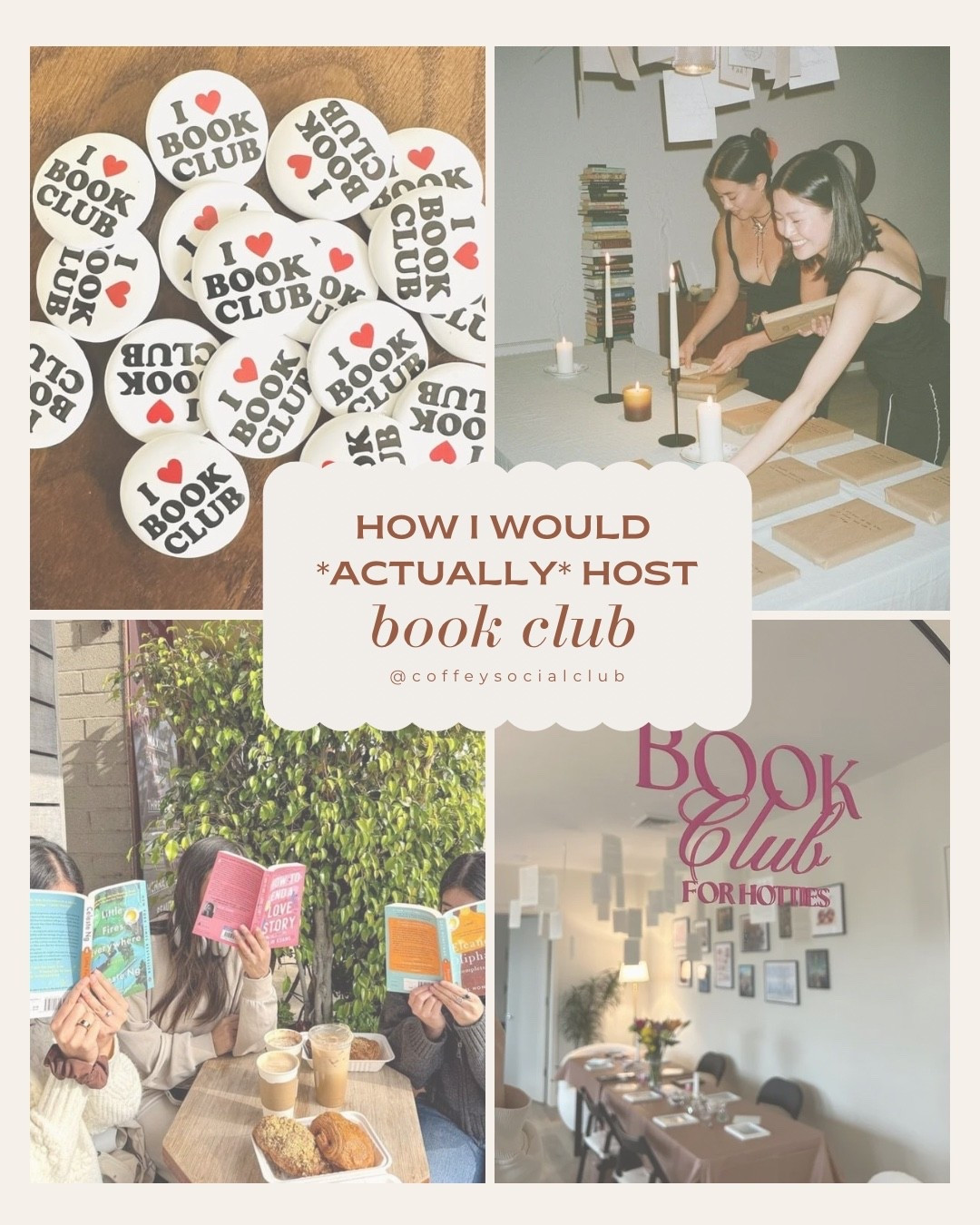 Supplies for hosting a book club night!!