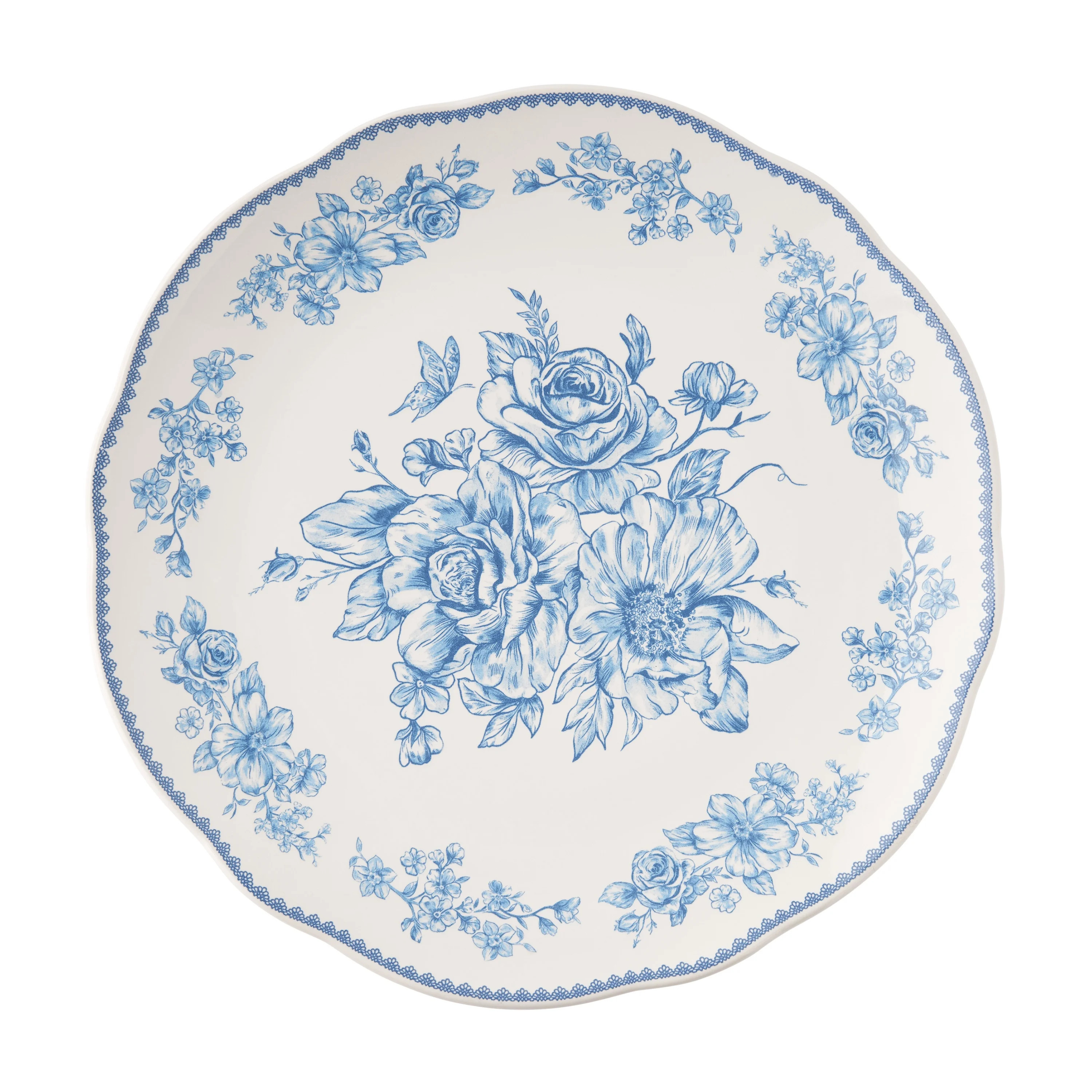 The Pioneer Woman Agatha Stoneware Dinner Plate, Blue | Walmart (US)