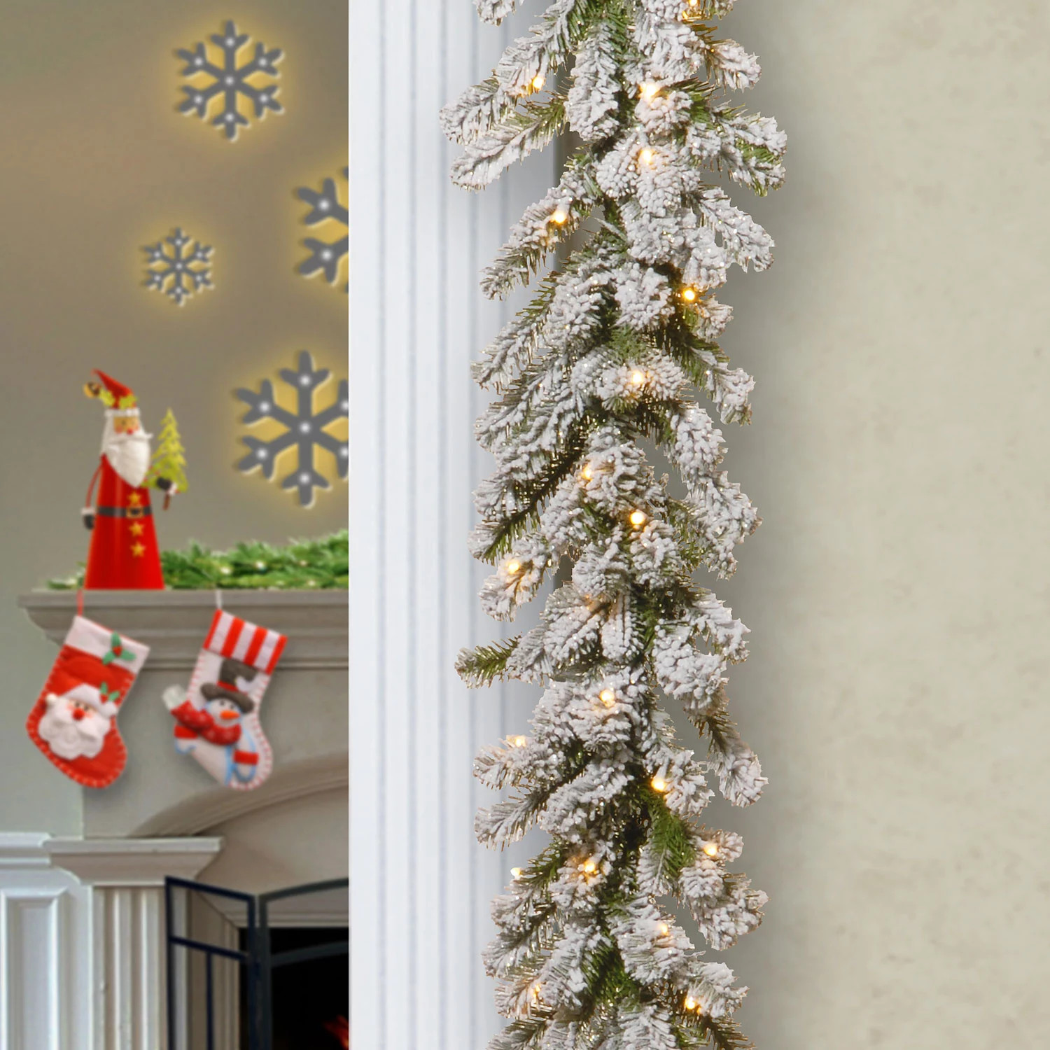 National Tree Company 9' FeelReal® Snowy Sheffield Spruce Garland | Sam's Club
