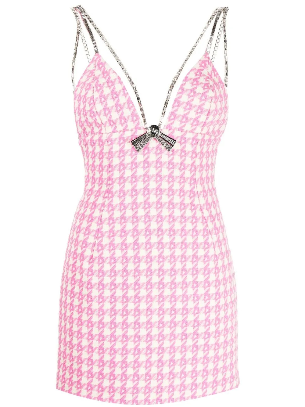 Deco Bow houndstooth minidress | Farfetch Global