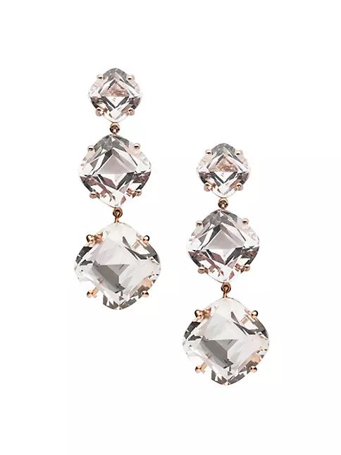 Gossip 18K Yellow Gold & Rock Crystal Triple Drop Earrings | Saks Fifth Avenue