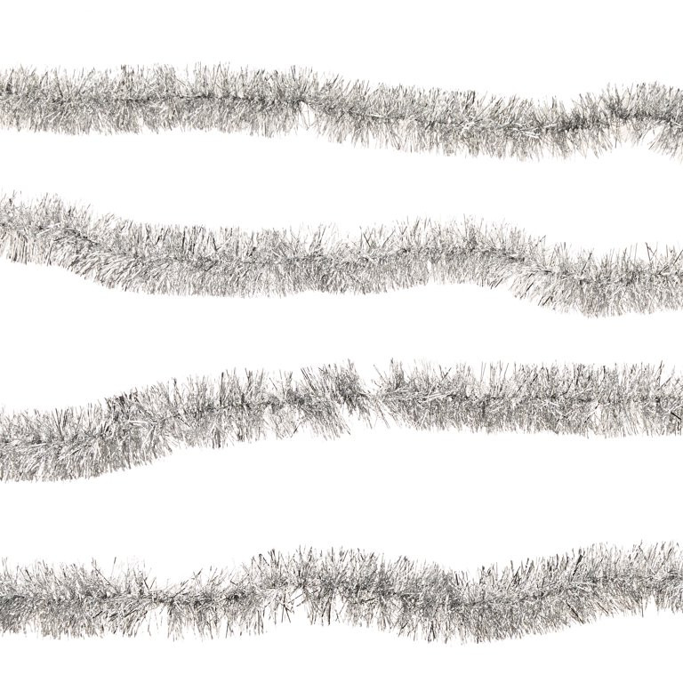 Soft & Silky Silver Tinsel Christmas Garland, 15', by Holiday Time | Walmart (US)
