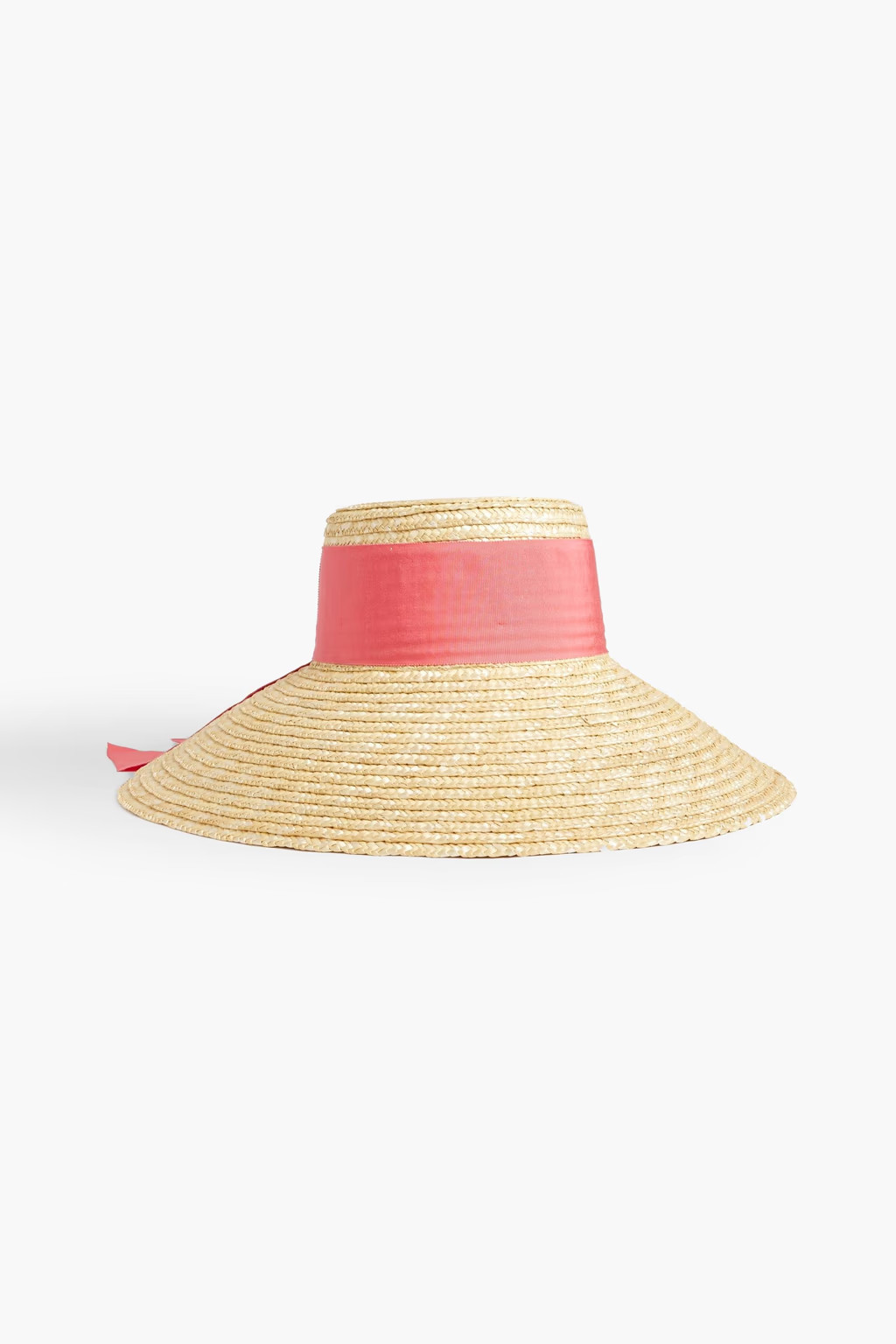 Mirabel grosgrain-trimmed straw sunhat | The Outnet (US and CA)