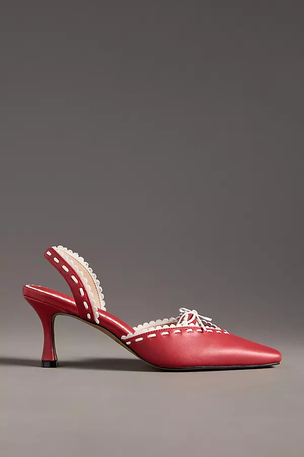 For Love & Lemons Charlie Slingback Kitten Heel Mules | Anthropologie (US)