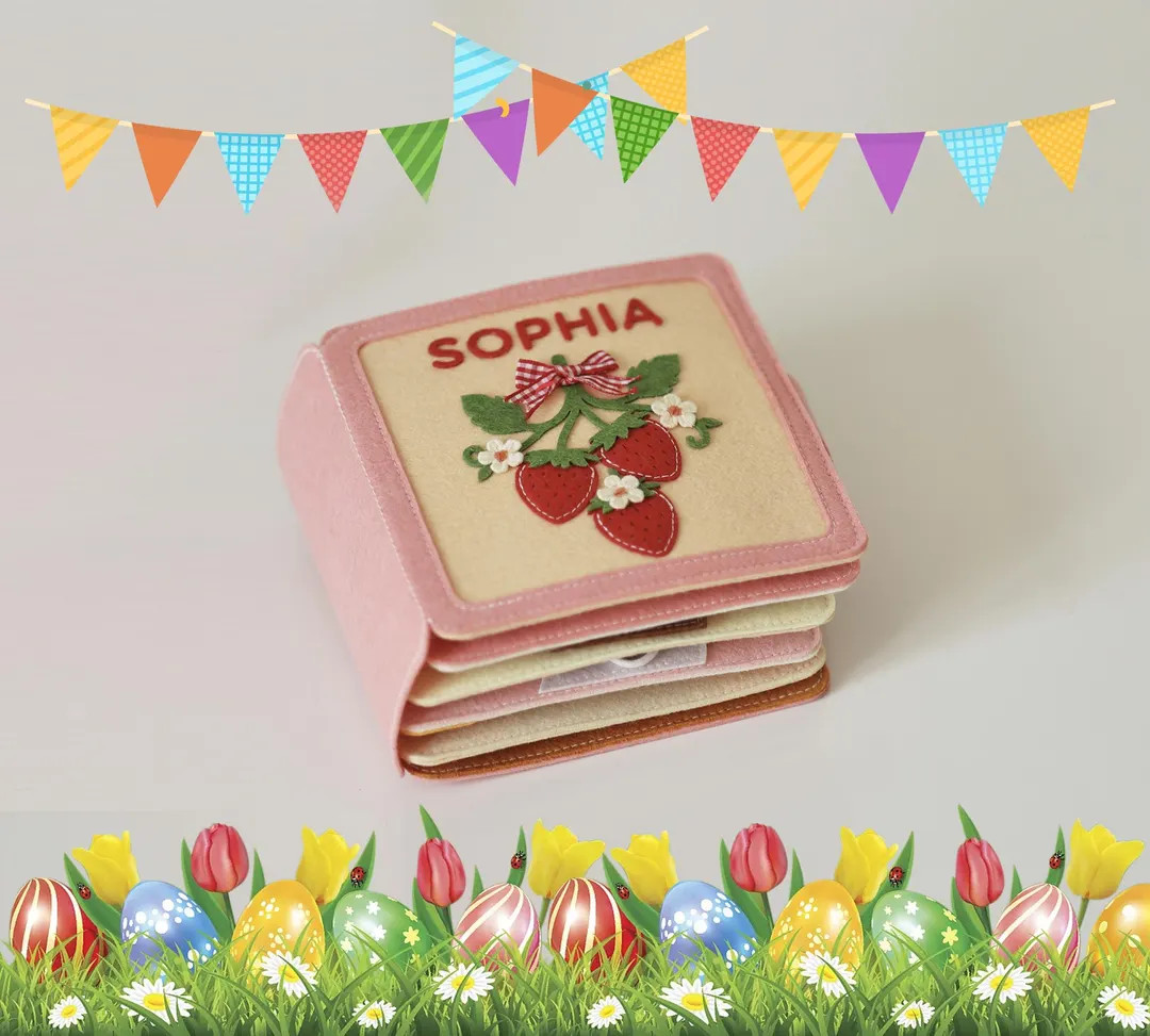 Personalized Christmas Gift for Baby, Handmade Felt Quiet Book, Customized Soft Montessori-inspir... | Etsy (US)