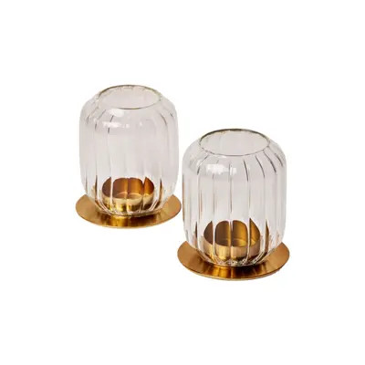 Fleck Kira Glass Lantern Set of 2 in Clear at Nordstrom | Nordstrom