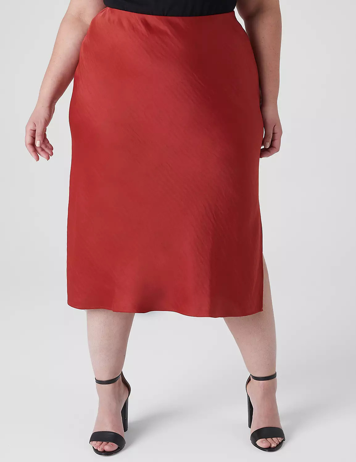 Bias-Cut Slip Satin Skirt | LaneBryant | Lane Bryant (US)