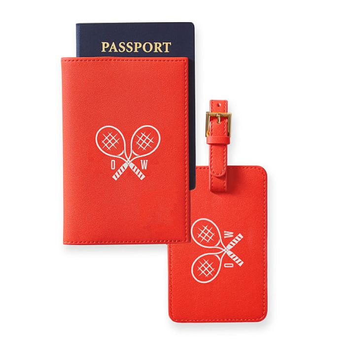 Fillmore Vegan Leather Luggage Tag and Passport Case, Printed | Mark and Graham