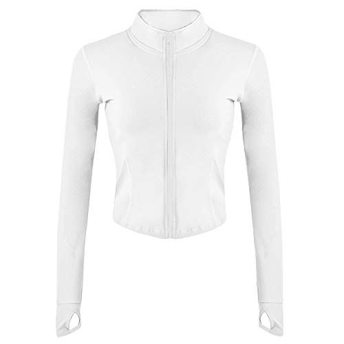 Gihuo Women's Athletic Full Zip Lightweight Workout Jacket with Thumb Holes | Amazon (US)