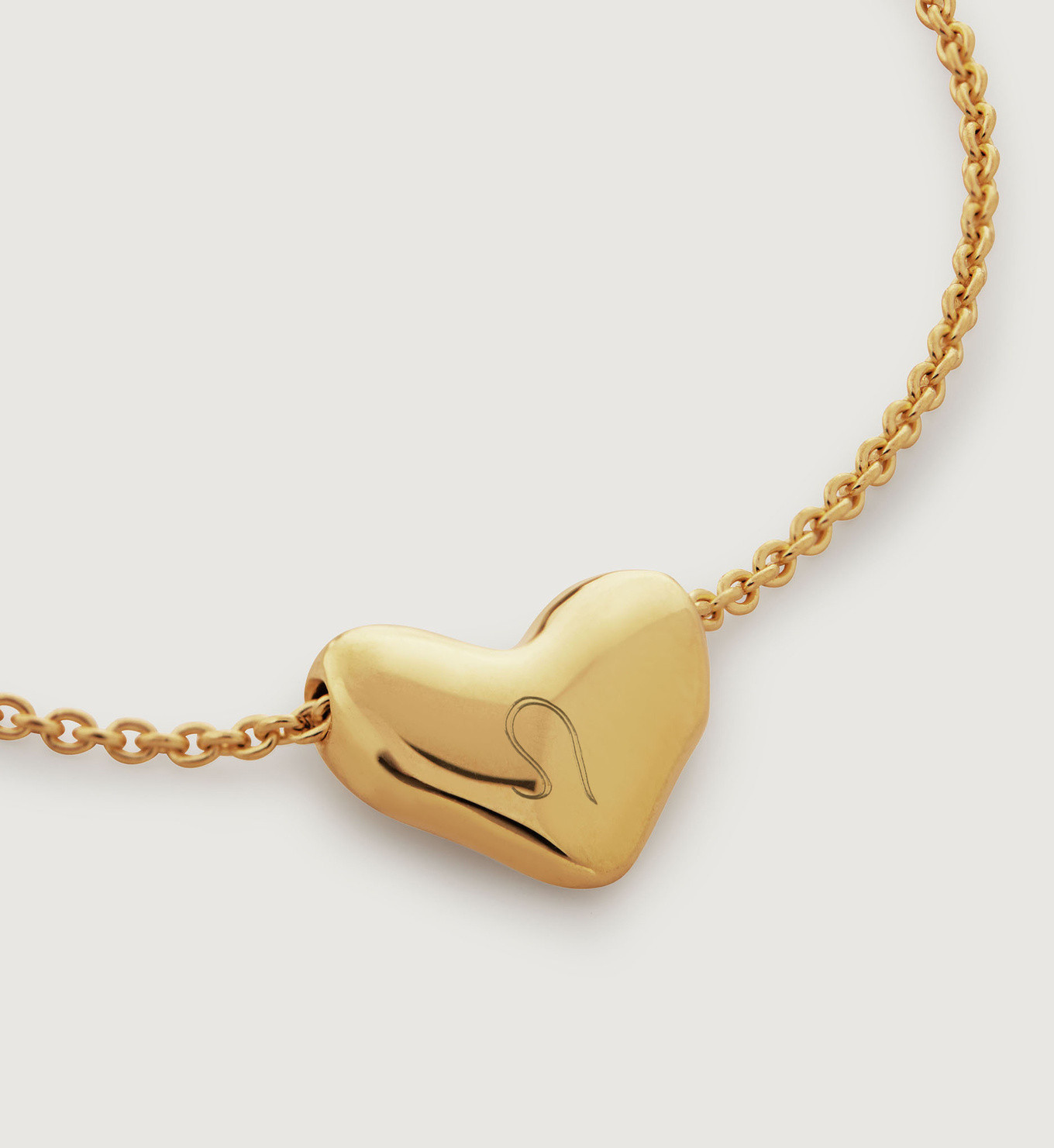 Heart Necklace Adjustable 41-46cm/16-18” | Monica Vinader (Global)