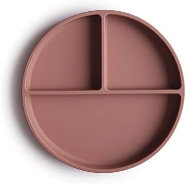 mushie Silicone Suction Plate | BPA-Free Non-Slip Design (Cloudy Mauve) | Amazon (US)
