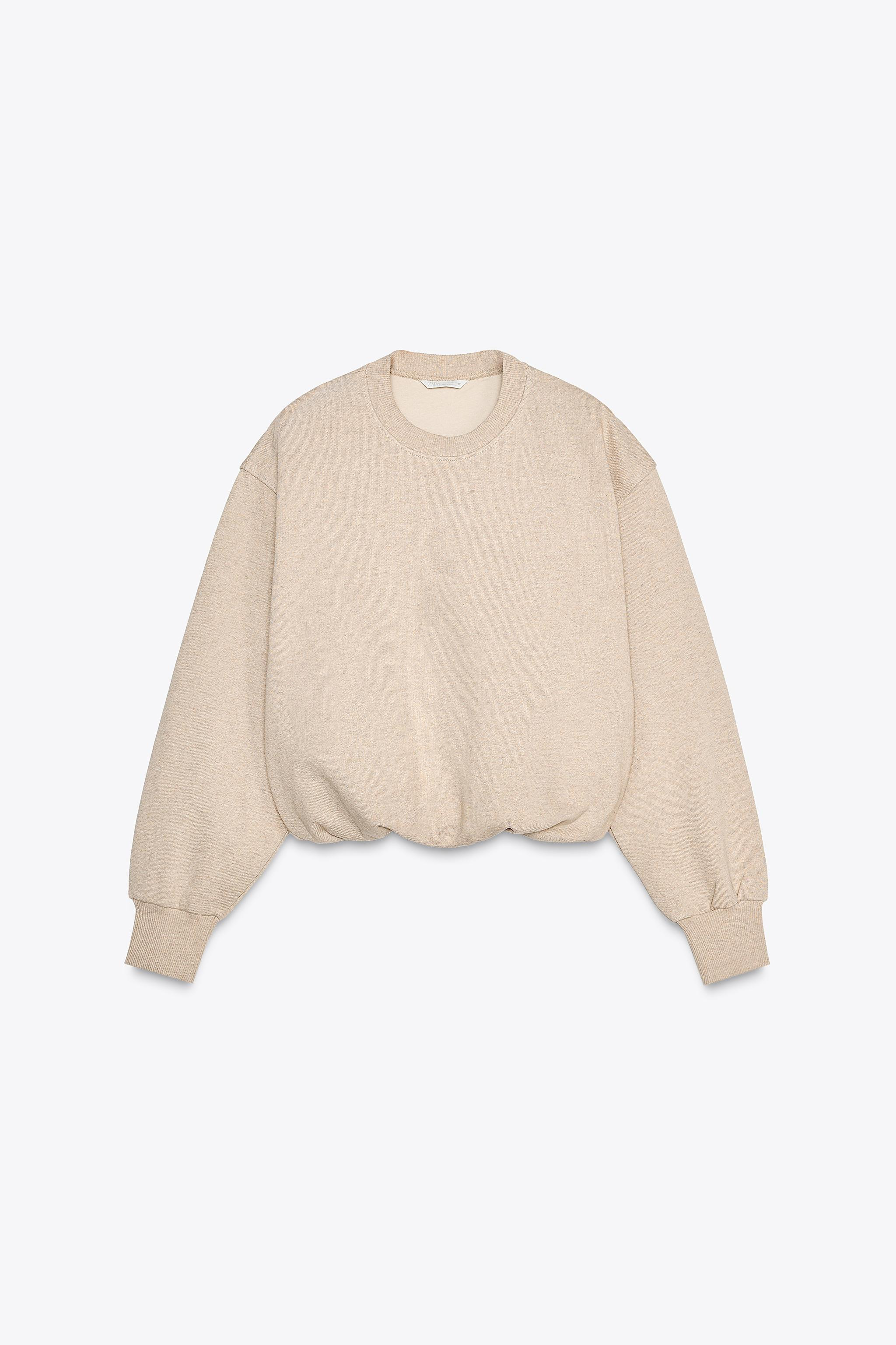 BALLOON CROPPED SWEATSHIRT | Zara US
