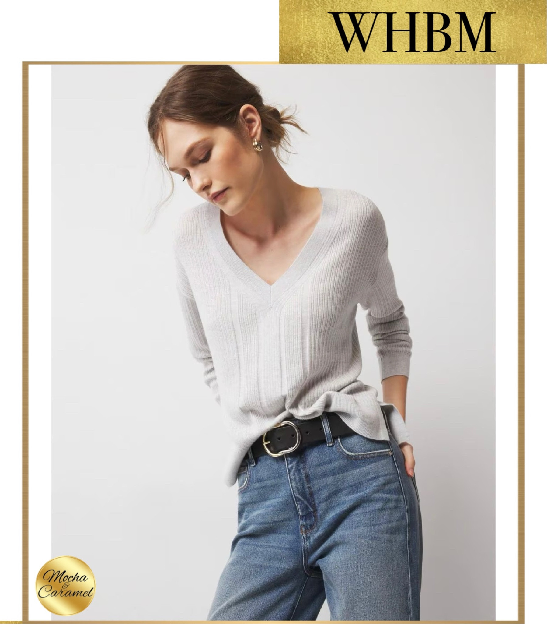 White House Black Market • Relaxed Cashmere-Blend V-Neck Sweater

#LTKSeasonal #LTKstyletip #LTKworkwear