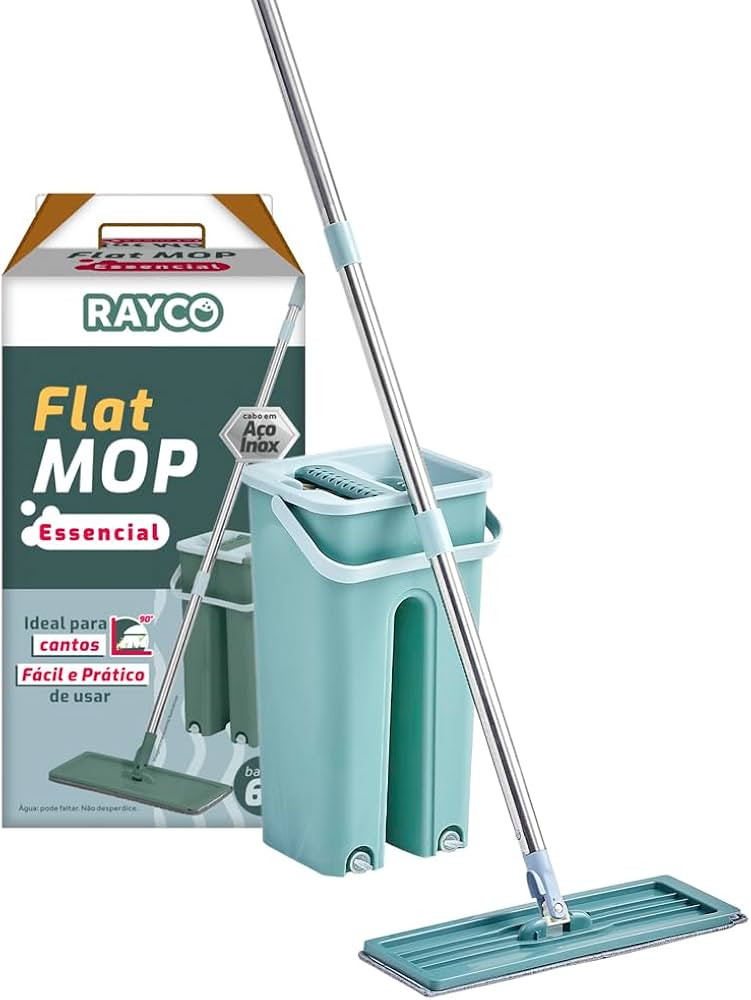 Mop Flat Rayco Essencial Balde 6 litros | Amazon (BR)
