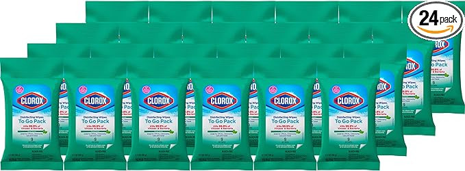 Clorox Disinfecting On The Go Travel Wipes, Household Essentials, Fresh Scent, 9 Count, Pack of 2... | Amazon (US)