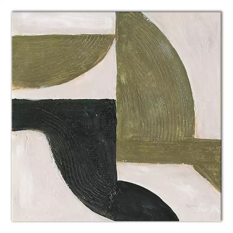 New! Moody Green Shapes II Canvas Art Print | Kirkland's Home