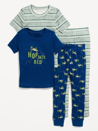 Unisex 4-Piece Printed Snug-Fit Pajama Set for Toddler &amp; Baby | Old Navy (US)