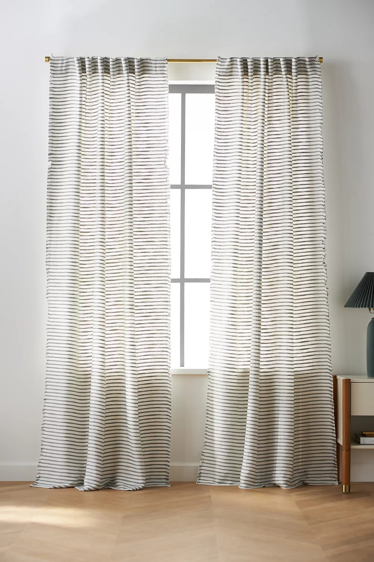 Luxe Linen Blend Woven Curtain | Anthropologie (US)