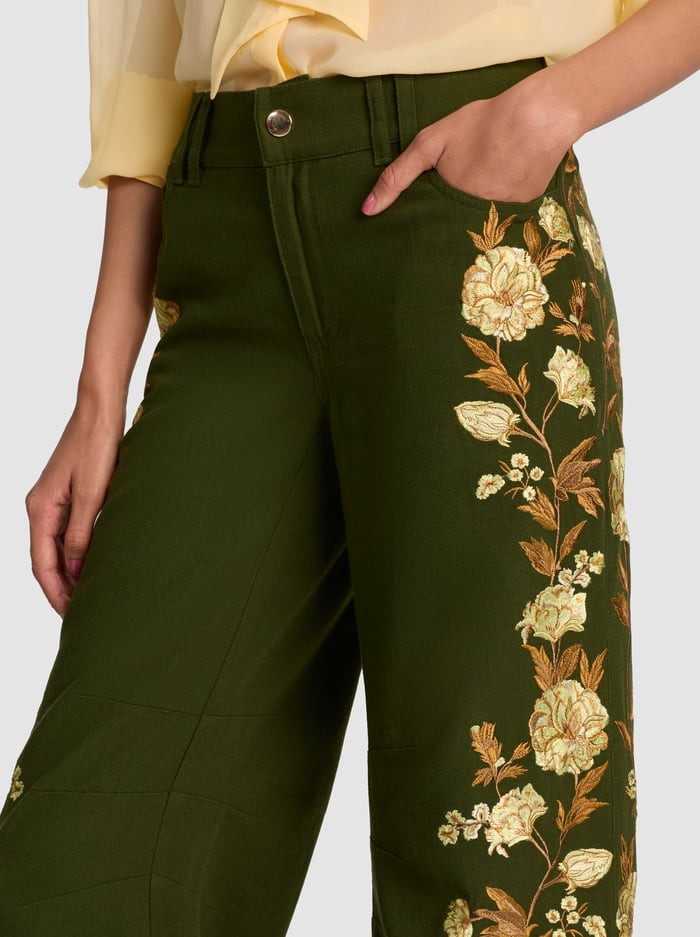 AKERS EMBROIDERED PANT | Alice + Olivia