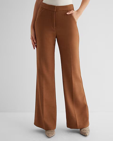 Editor High Waisted Flannel Trouser Flare Pant | Express