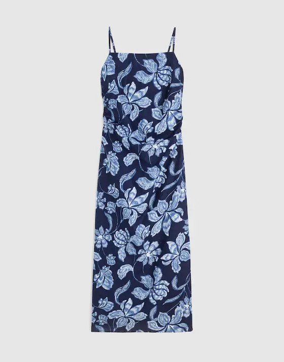 Ruched Squareneck Sleeveless Midi Dress | Madewell