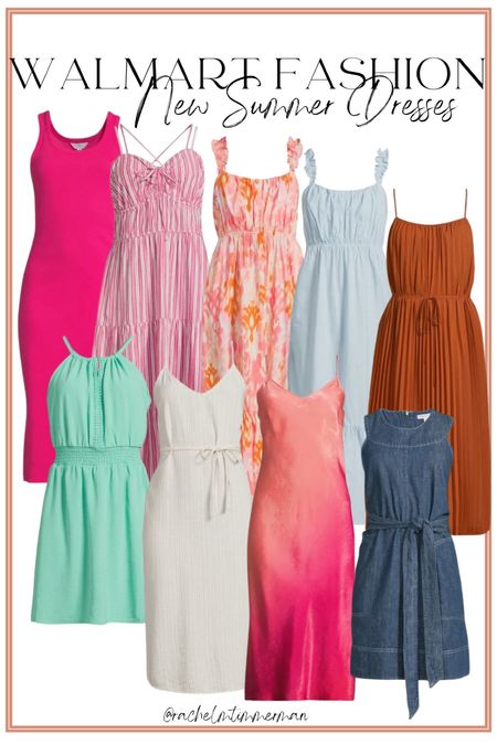 New Walmart dresses for summer! Absolutely love all of these. They are all $26 and under, most of them being under $20. Most of them come in several color options! All so cute and perfect for summer. 

Walmart fashion. Walmart finds. LTK under 50. Walmart new arrivals. 