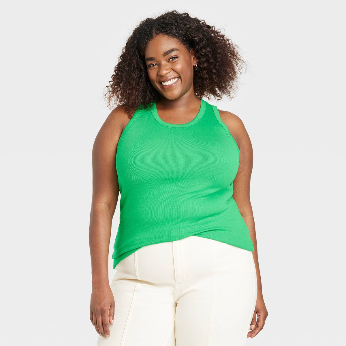 Women's Slim Fit Ribbed High Neck Tank - A New Day™ | Target