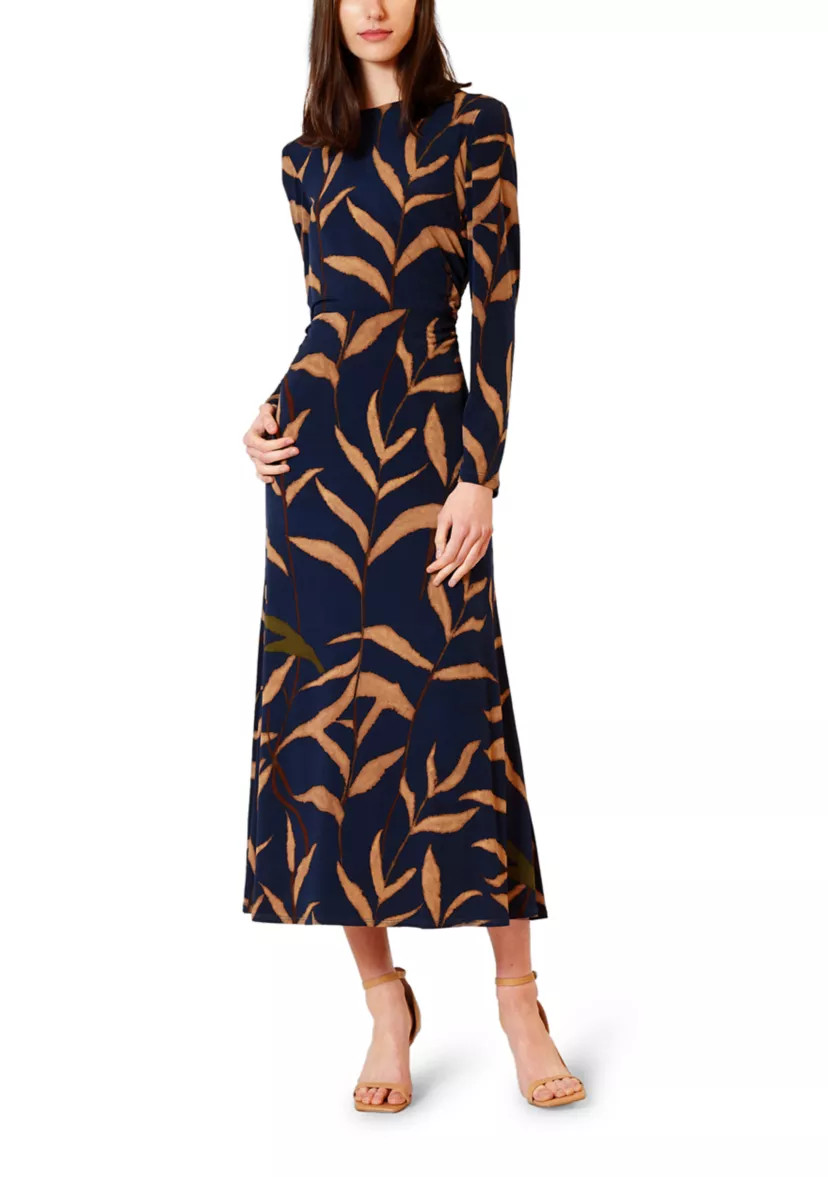 Women's Long Sleeve Printed Silky Jersey Dress | Belk