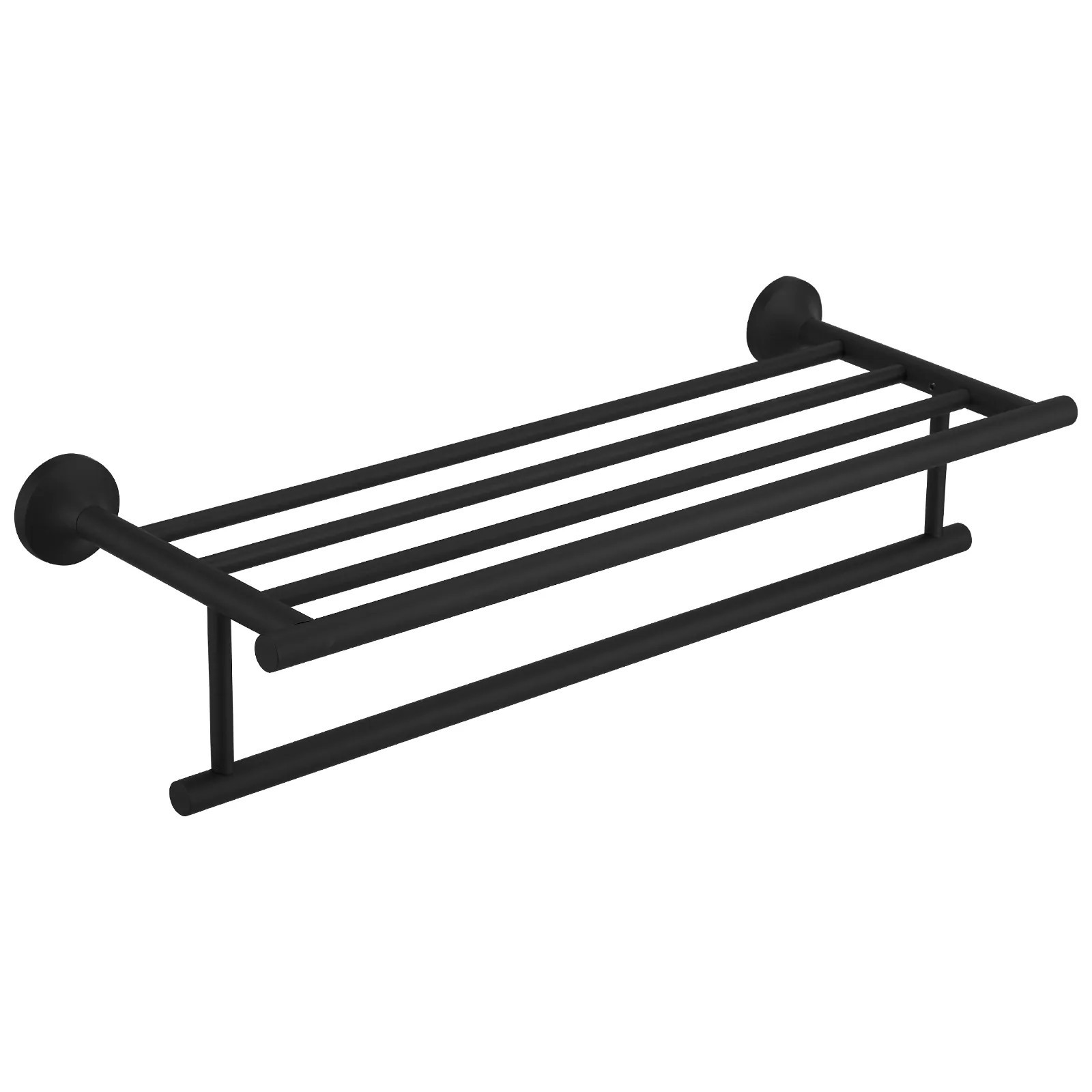 BWE Black Towel Rack 9.65-in x 24.41-in Stainless Steel | A-91088-BLACK | Lowe's