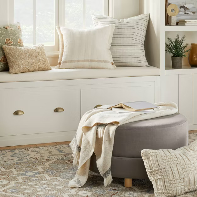 Woven Striped Border Nep Throw Blanket with Fringes - Threshold™ designed with Studio McGee | Target