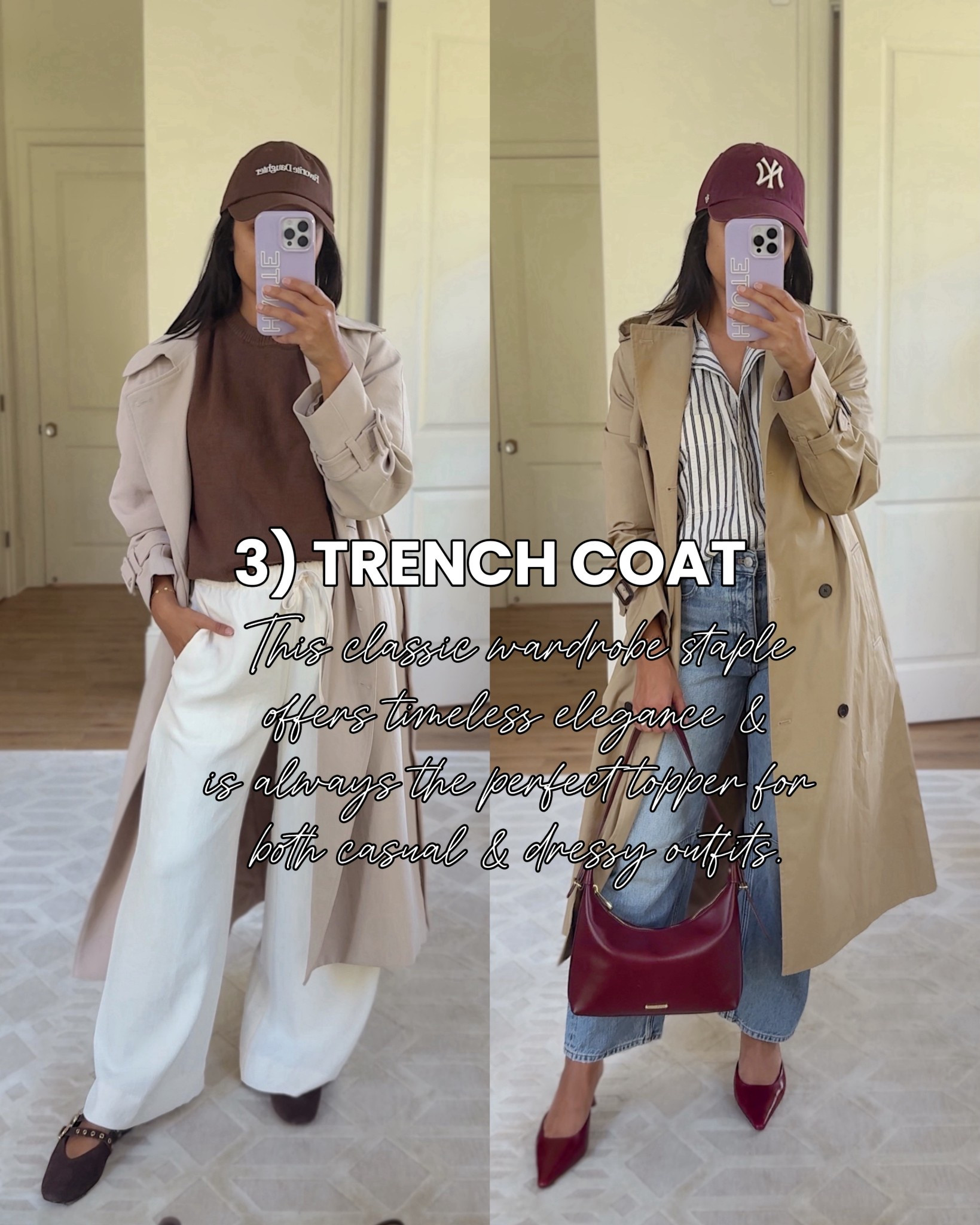 I’m wearing the @aritzia Finch & Magnolia Trench coats here (both sz XS). The Finch is your classic trench style chic details in the wicker tan color and the Magnolia Trench comes in that super comfy wrinkle-resistant crepette fabric. Both are great options—the Finch offers a more structured look while the Magnolia gives you an elegant flowy draped look.


#LTKPetite #LTKStyleTip #LTKFallSale