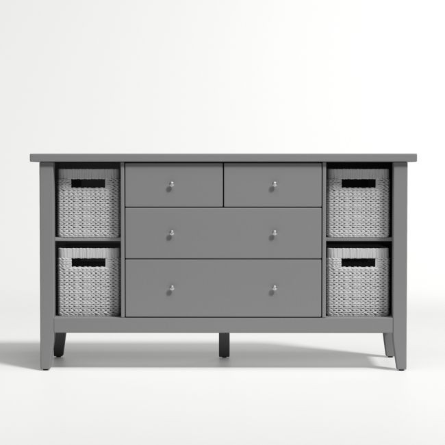 Kids Midway Wide Grey Dresser | Crate & Barrel
