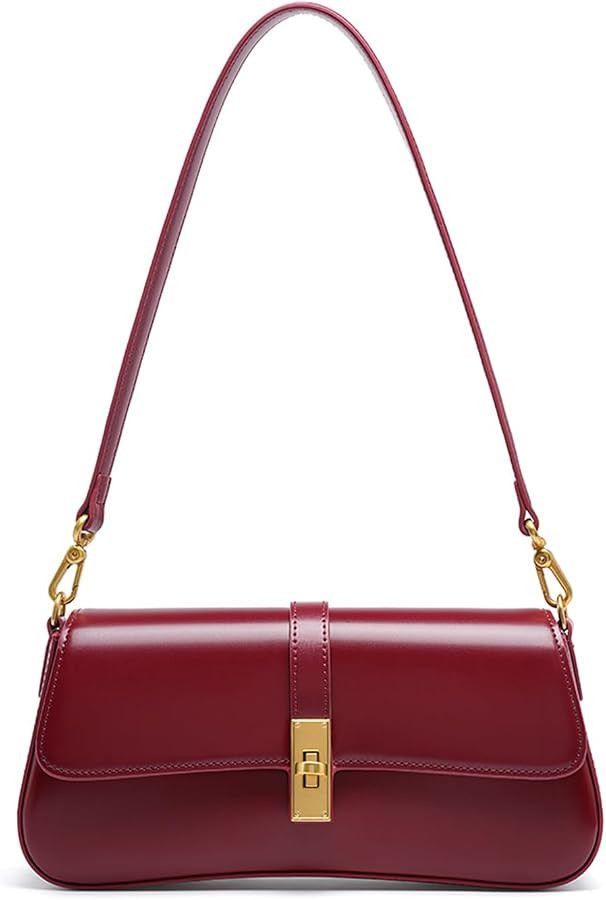 Shoulder Bag for Women, Genuine Leather Crossbody Bag Handbag with Removable Adjustable Straps | Amazon (US)