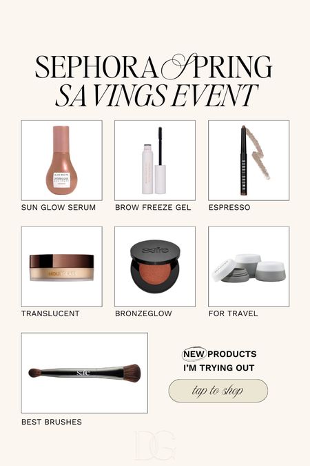 Sephora sale picks | Sephora saving event, Sephora makeup faves, Sephora top picks, Sephora markdowns, beauty sale, sun glow serum, brow gel, brow freeze gel, brow products, setting powder, translucent powder, bronzer, best makeup brushes, makeup brush, glowy makeup, summer makeup haul, summer beauty haul, makeup staples 

#LTKbeauty #LTKxSephora #LTKsalealert