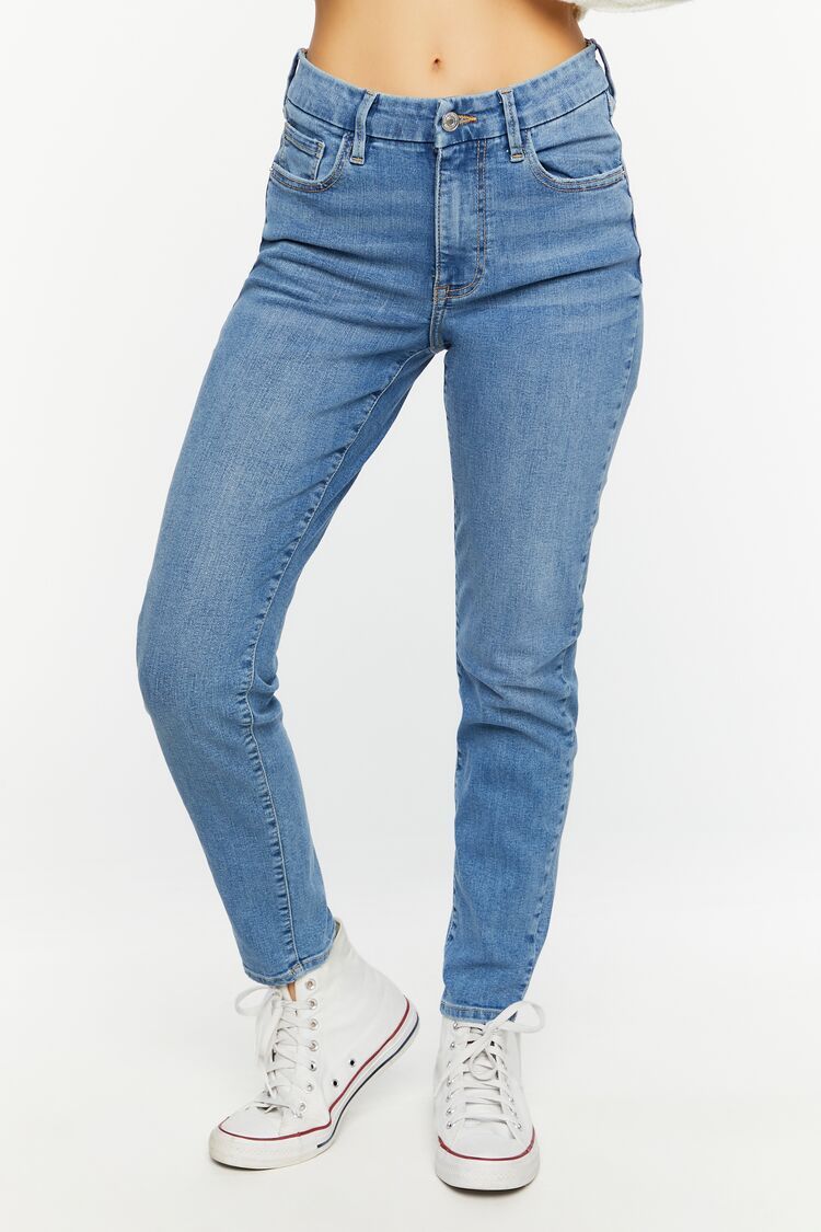 Recycled Cotton Mid-Rise Skinny Jeans | Forever 21 (US)