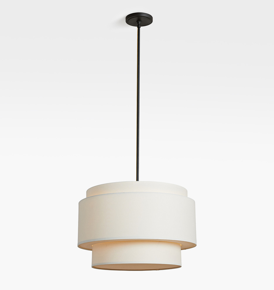 24" Tiered Drum Pendant | Rejuvenation
