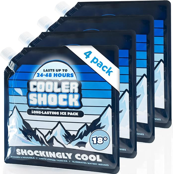 Cooler Shock Reusable Ice Packs for Cooler - Long Lasting Cold Freezer Packs for Coolers and Lunc... | Amazon (US)