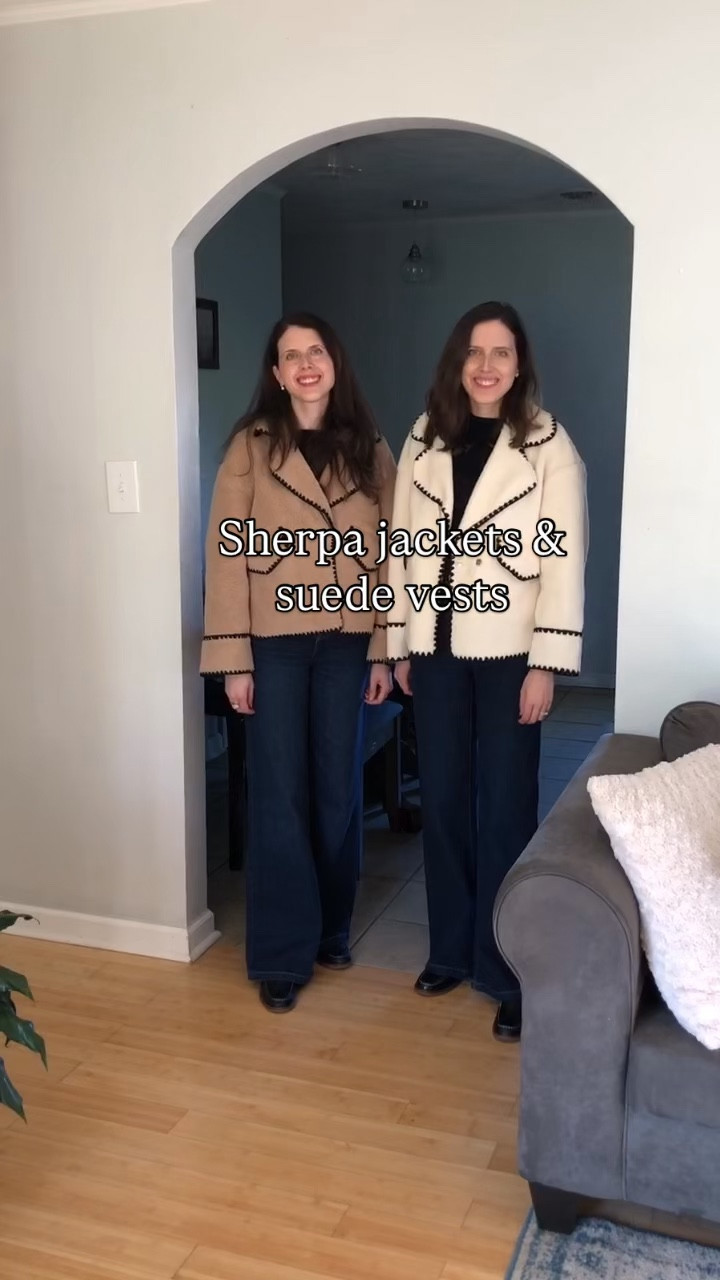 Sherpa jacket and suede vest 

#LTKHoliday #LTKCyberWeek #LTKootd