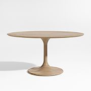 Nero 60" Natural Wood Oval Dining Table | Crate & Barrel | Crate & Barrel