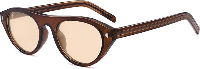 VANLINKER Retro Small Oval Sunglasses for Women Men Trendy Narrow Round Cateye Shades VL9915 | Amazon (US)