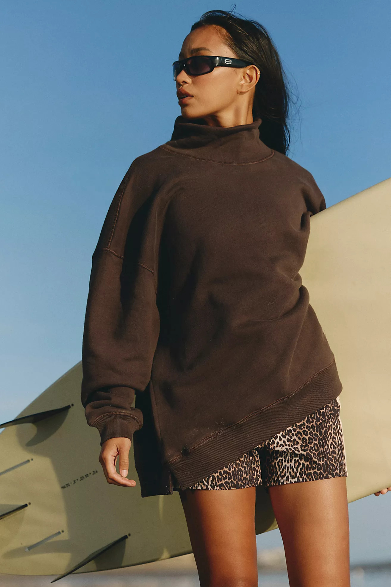 A Cut Above Mock Neck Pullover Sweatshirt | Free People (Global - UK&FR Excluded)
