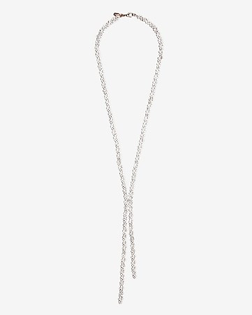 Pick Rhinestone Y Necklace | Express