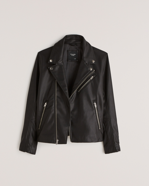 Genuine Leather Biker Jacket | Abercrombie & Fitch (US)