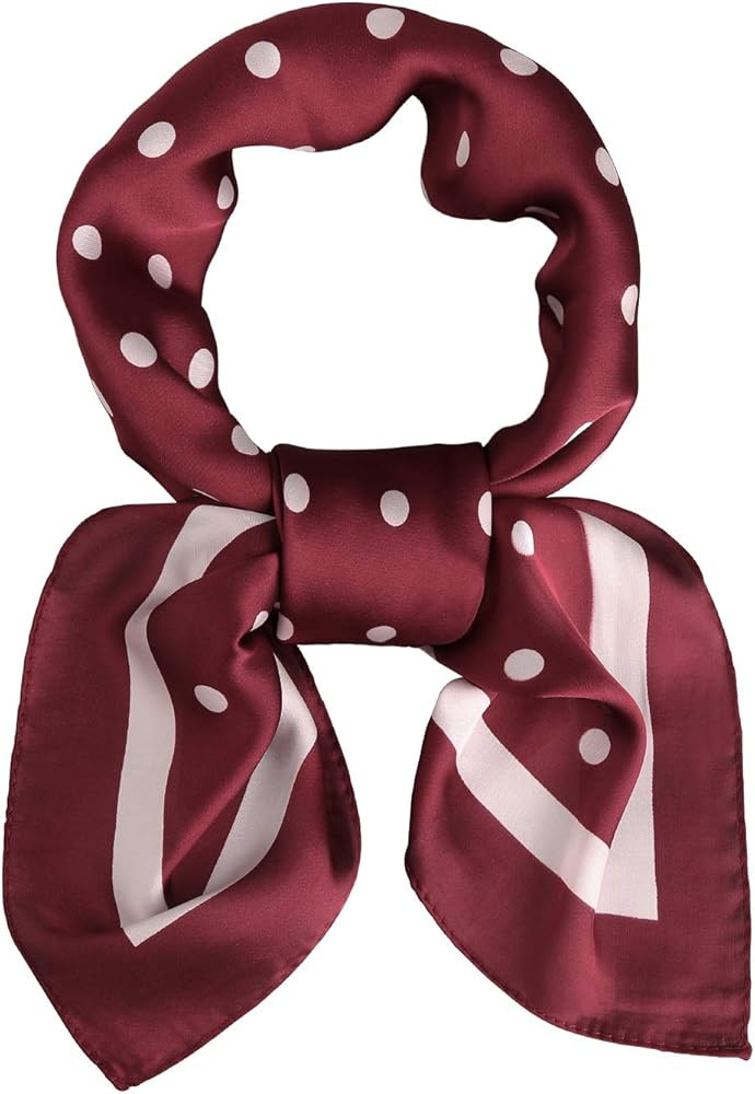 SOJOS Vintage Bandanas Square Polka Dot Scarfs for Women 27'' x 27'' Silk Like Scarf Neckerchief Gra | Amazon (US)