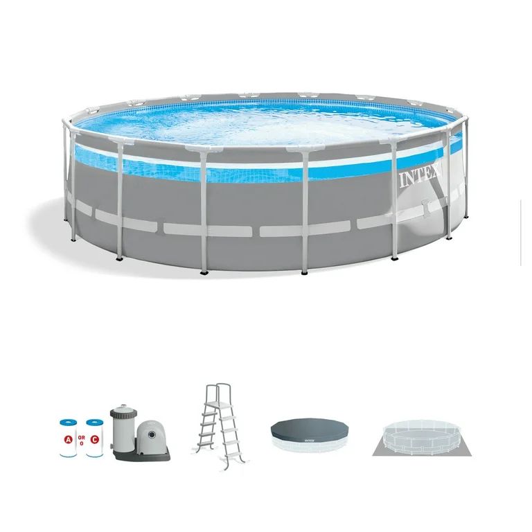 Intex 26729EH 16ft x 48in Clearview Prism Above Ground Swimming Pool w/Pump | Walmart (US)